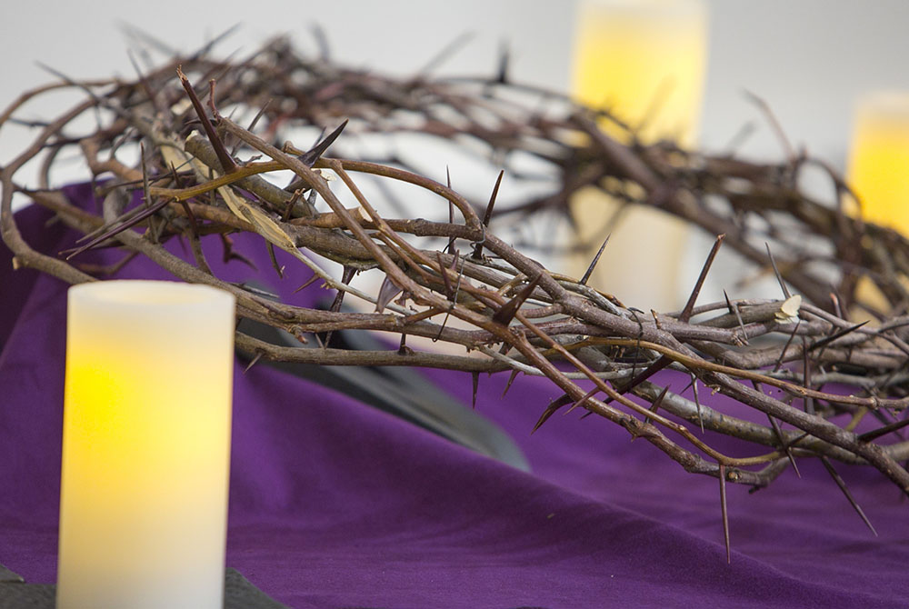 A crown of thorns is seen at St. Bonaventure Church in Paterson, New Jersey. (CNS/Octavio Duran)